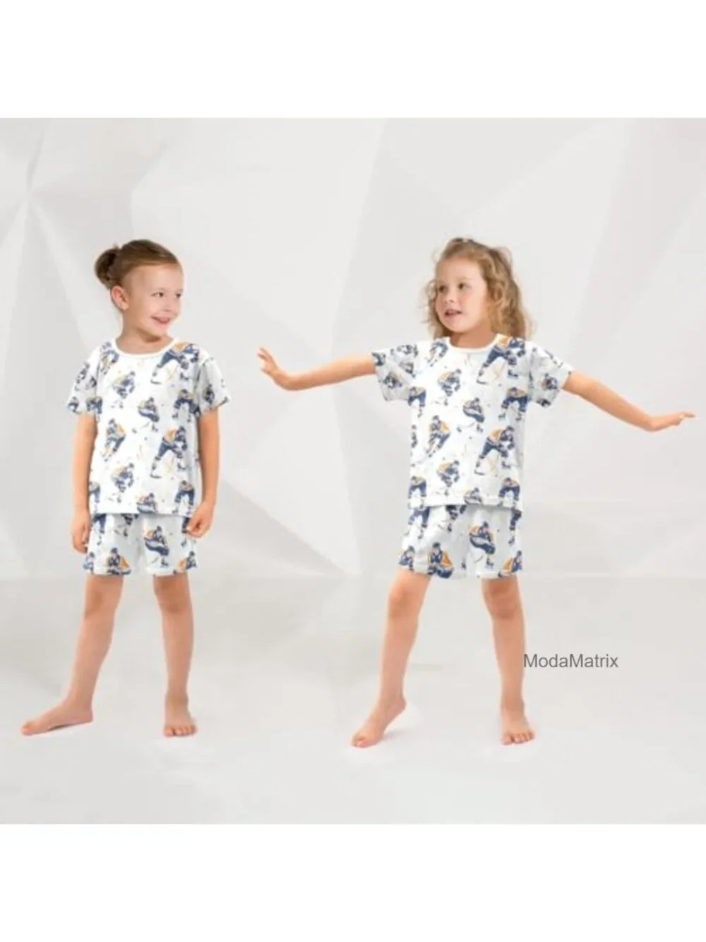 Cotton High Cows Print Summer Pajama Set 2 Piece